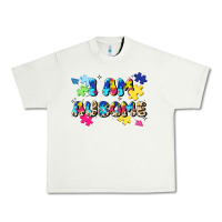 Pistachio i am ausome Urban Heavy Tee - JahusDesignShop