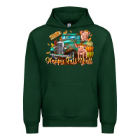 Forest Green Farm Happy Fall Y'all Urban Hoodie - CowhideDigitalArt