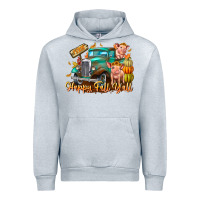 Heather Grey Farm Happy Fall Y'all Urban Hoodie - CowhideDigitalArt