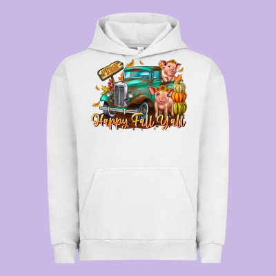Farm Happy Fall Y'all Urban Hoodie Designed By Cowhidedigitalart