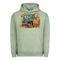 Pigment Oil Green Farm Happy Fall Y'all Urban Hoodie - CowhideDigitalArt