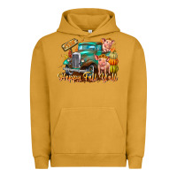 Pigment Peanut Butter Farm Happy Fall Y'all Urban Hoodie - CowhideDigitalArt