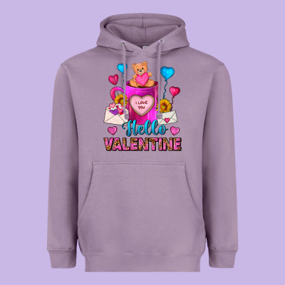Hello Valentine Valentine's Day Coffee Mug Heavyweight Hoodie Designed By Fadigitalartstudio
