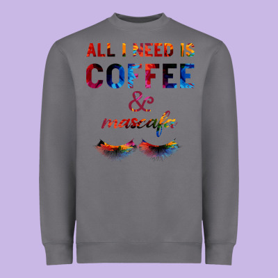 All I Need Is Coffee And Mascara Heavyweight Sweatshirt Designed By Bettercallsaul