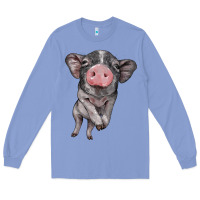 Colony Blue baby pig Long Sleeve Tee - BarkalooDesign
