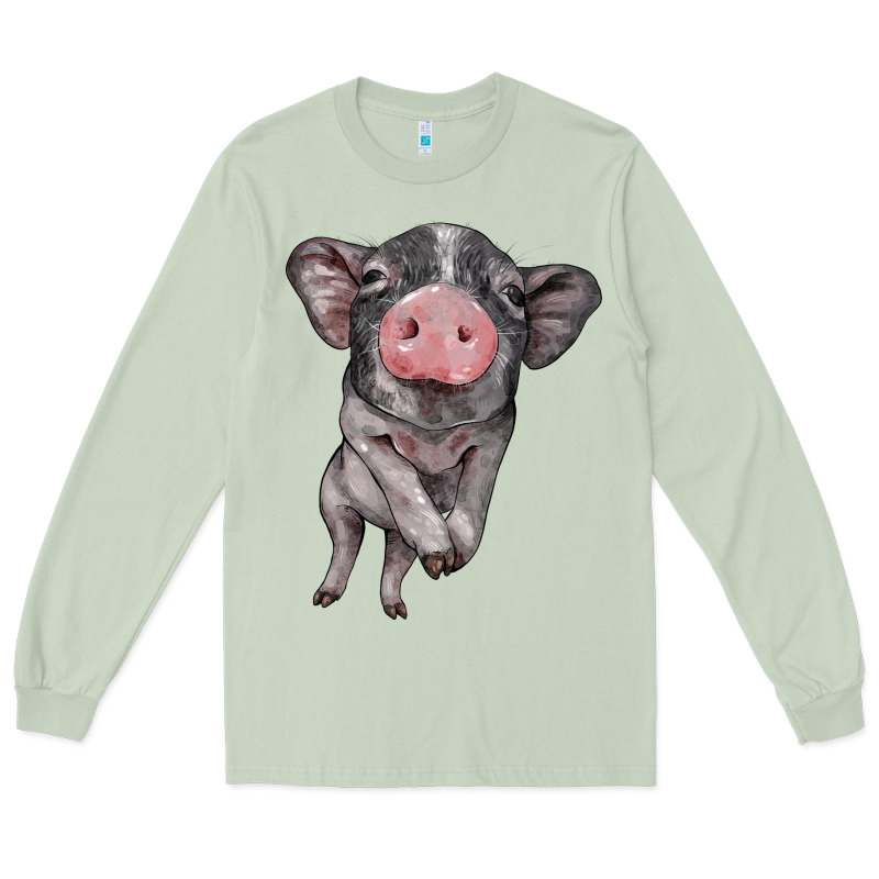 Baby Pig Long Sleeve Tee by BarkalooDesign | Teevron