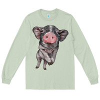 Matcha baby pig Long Sleeve Tee - BarkalooDesign