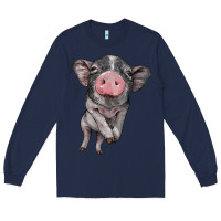 Navy baby pig Long Sleeve Tee - BarkalooDesign