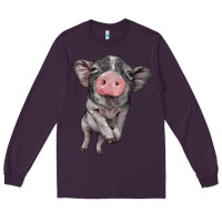 Plum baby pig Long Sleeve Tee - BarkalooDesign
