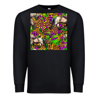 Black mardi gras leopard horse seamless pattern Premium Sweatshirt - FaDigitalArtStudio