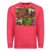 Cardinal mardi gras leopard horse seamless pattern Premium Sweatshirt - FaDigitalArtStudio