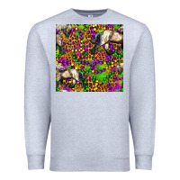 Heather Grey mardi gras leopard horse seamless pattern Premium Sweatshirt - FaDigitalArtStudio