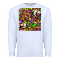 White mardi gras leopard horse seamless pattern Premium Sweatshirt - FaDigitalArtStudio