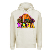 Oatmeal Heather basketball nana Premium Hoodie - OliviaCreatesArt