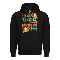 Black thick thighs and pumpkin pies Zipper Hoodie - CowGirlArtShop