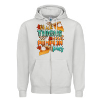 Dove Grey thick thighs and pumpkin pies Zipper Hoodie - CowGirlArtShop
