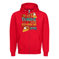 Red thick thighs and pumpkin pies Zipper Hoodie - CowGirlArtShop