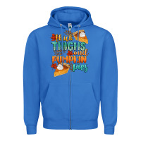 True Royal thick thighs and pumpkin pies Zipper Hoodie - CowGirlArtShop