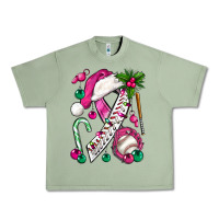 Oil Green Pink Christmas Breast Cancer Ribbon Baseball Urban Heavy Tee - BundleAndBundleShop