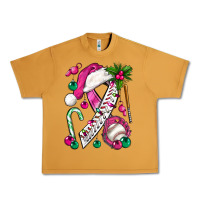 Peanut Butter Pink Christmas Breast Cancer Ribbon Baseball Urban Heavy Tee - BundleAndBundleShop