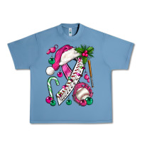 Pebble Blue Pink Christmas Breast Cancer Ribbon Baseball Urban Heavy Tee - BundleAndBundleShop