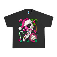 Pigment Black Pink Christmas Breast Cancer Ribbon Baseball Urban Heavy Tee - BundleAndBundleShop