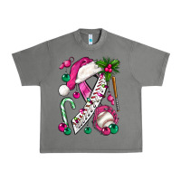 Pink Christmas Breast Cancer Ribbon Baseball Urban Heavy Tee | Teevron