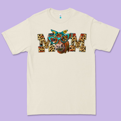Western Mom Red Angus Cow Premium Tee Designed By Lillyallendesigns