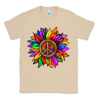 Mushroom Pride LGBTQ+ Sunflower With Peace Classic Tee - BundleAndBundleShop