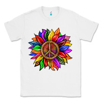 Pride Lgbtq+ Sunflower With Peace Classic Tee | Teevron