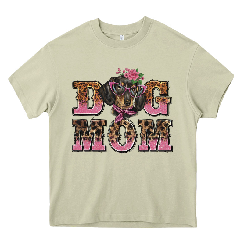 Dog Mom Dachshund Heavy Core Tee by BarkalooDesign | Teevron