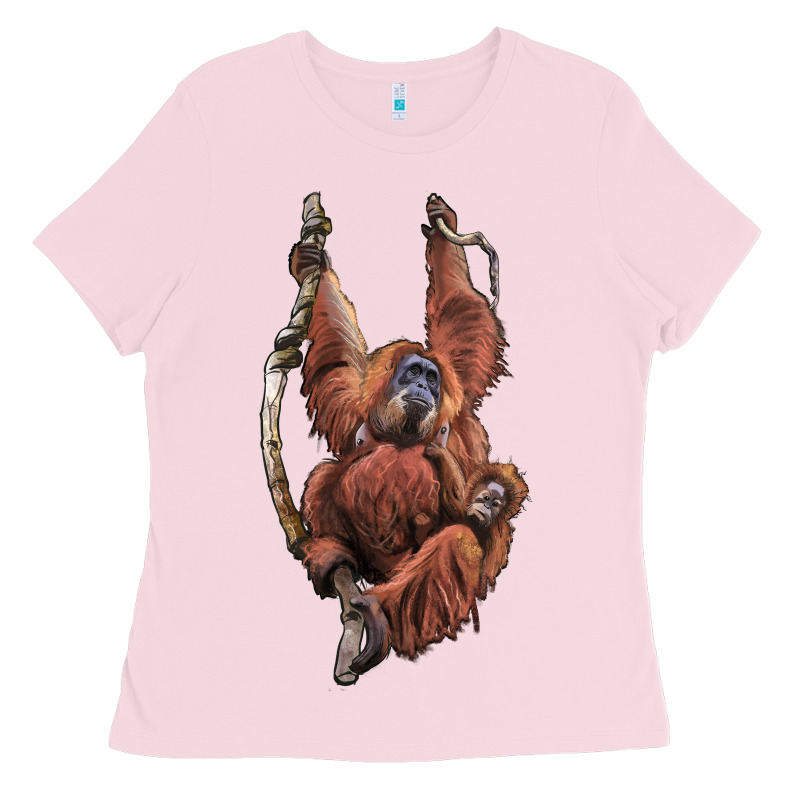 Orangutan And Baby Ladies Tee by LillyAllenDesigns | Teevron