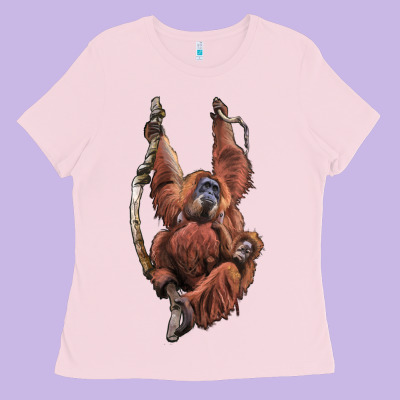 Orangutan And Baby Ladies Tee Designed By Lillyallendesigns