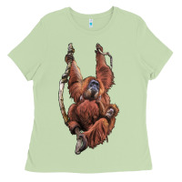 Matcha Orangutan And Baby Ladies Tee - LillyAllenDesigns
