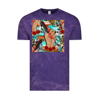 Hairdresser Hand Scissors And Roses With Serape Leopard And Cowhide Se Vintage Tee | Teevron