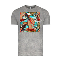 Cloud Rock hairdresser hand scissors and roses with serape leopard and cowhide se Vintage Tee - BundleAndBundleShop