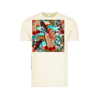 Vintage Arctic hairdresser hand scissors and roses with serape leopard and cowhide se Vintage Tee - BundleAndBundleShop