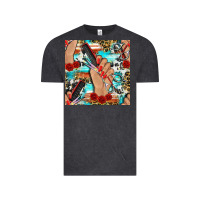 Vintage Black hairdresser hand scissors and roses with serape leopard and cowhide se Vintage Tee - BundleAndBundleShop