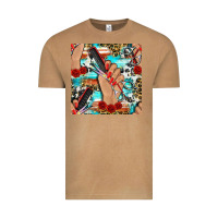 Vintage Camel hairdresser hand scissors and roses with serape leopard and cowhide se Vintage Tee - BundleAndBundleShop
