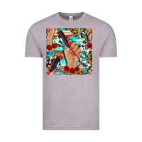 Vintage Zinc hairdresser hand scissors and roses with serape leopard and cowhide se Vintage Tee - BundleAndBundleShop