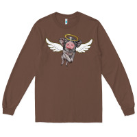 Chestnut angel baby pig Long Sleeve Tee - BarkalooDesign