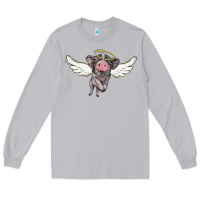 Moon Dust angel baby pig Long Sleeve Tee - BarkalooDesign