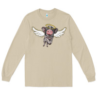 Mushroom angel baby pig Long Sleeve Tee - BarkalooDesign