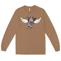 Toasted Coconut angel baby pig Long Sleeve Tee - BarkalooDesign