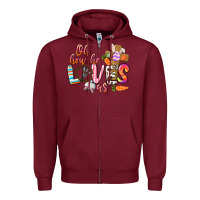 Burgundy oh how he loves us Zipper Hoodie - CowGirlArtShop