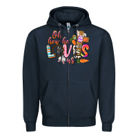 Navy oh how he loves us Zipper Hoodie - CowGirlArtShop