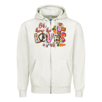 Oatmeal Heather oh how he loves us Zipper Hoodie - CowGirlArtShop