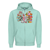 Seafoam oh how he loves us Zipper Hoodie - CowGirlArtShop