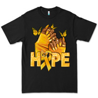 Black hope yellowribbonchildhood cancer nails Premium Tee - NancyCooperArtShop