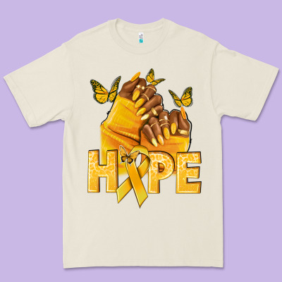 Hope Yellowribbonchildhood Cancer Nails Premium Tee Designed By Nancycooperartshop